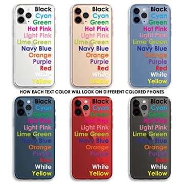 CaseCharming Clear Phone Case for iPhone 16 15 14 13 12 Pro Plus Max mini Personalized Custom Name Transparent Cover