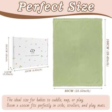 YOYI YOYI Knit Baby Blanket, Organic Cotton Baby Blankets Neutral Cable Knitted Soft Toddler Blanket...