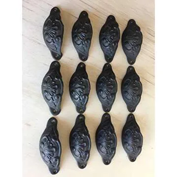 Antique Replica Drawer Pulls for Home Decor - 12pcs