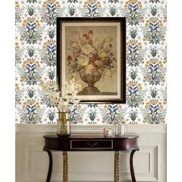 Floralplus Boho Wallpaper - Removable Peel and Stick Design