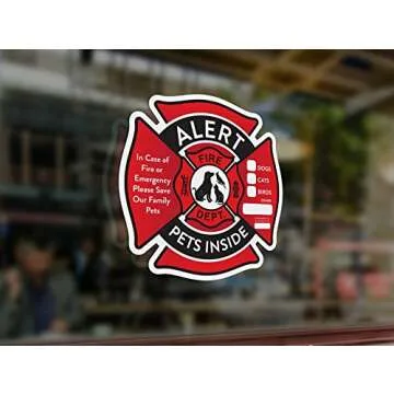 Pet Alert Stickers – Save My Pets in Case of Emergency Stickers – Inside The Window Static Cling...