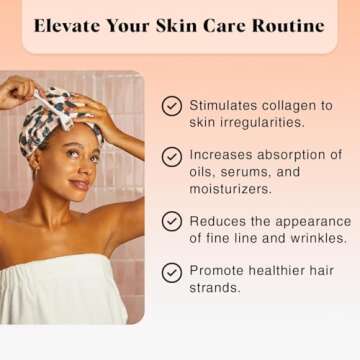 Kitsch Derma Roller for Face, Face Roller for Beard, Skin Care Tools, Gifts For Women and Men, Travel Essentials, White