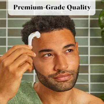 Kitsch Derma Roller for Face, Face Roller for Beard, Skin Care Tools, Gifts For Women and Men, Travel Essentials, White