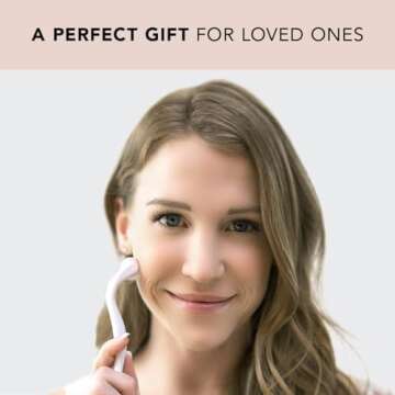 Kitsch Derma Roller for Face, Face Roller for Beard, Skin Care Tools, Gifts For Women and Men, Travel Essentials, White