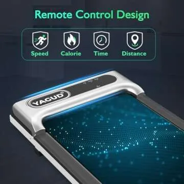 YAGUD Walking Pad, Under Desk Treadmill for Home Office, 2 in 1 Portable Walking Treadmill with Remote Control, Walking Jogging Machine in LED Display
