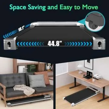 YAGUD Walking Pad, Under Desk Treadmill for Home Office, 2 in 1 Portable Walking Treadmill with Remote Control, Walking Jogging Machine in LED Display