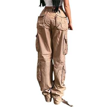 Women's Baggy Denim Pants High Waisted Y2K Wide Leg Oversized Plus Size Boyfriend Cargo Jeans Street...