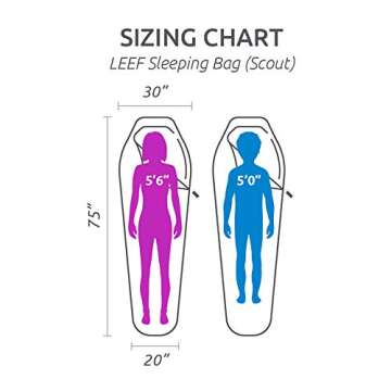 TETON Sports Leef Mummy Sleeping Bag - Cold Weather Comfort
