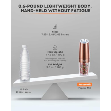 Electric Salt & Pepper Grinder Set - White Light