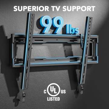 Pipishell UL Listed Tilt TV Wall Mount Bracket Low Profile for Most 23-55 Inch LED LCD OLED 4K Flat ...