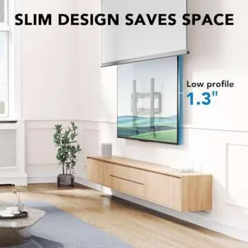 Pipishell UL Listed Tilt TV Wall Mount Bracket Low Profile for Most 23-55 Inch LED LCD OLED 4K Flat Curved TVs up to 99lbs Max VESA 400x400mm, 8° Tilting for Anti-Glaring, Fits 8-16 inch Wood Stud