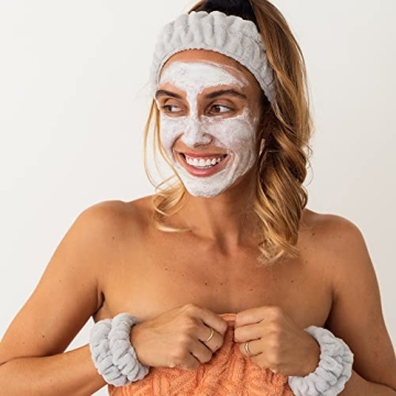 FROG SAC Spa Headband & Wristbands Set for Skincare