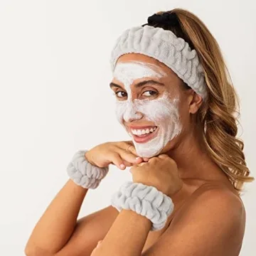 FROG SAC Spa Headband & Wristbands Set for Skincare