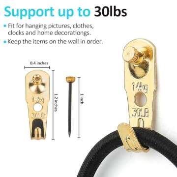 30 lb Picture Hangers Set for All Your Decorating Needs