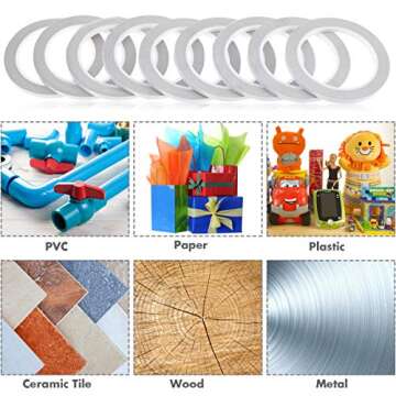cridoz Double Sided Adhesive Tape, 9 Rolls Double-Side Craft Tape for Card Making, Scrapbooking, DIY Crafts and Office School Stationery Supplies (1/4 Inch, 25 Yards Per Rool)