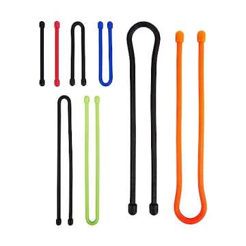 Nite Ize Original Gear Tie - Assorted Length Reusable Rubber Twist Tie - Reusable Gear Ties - Electr...
