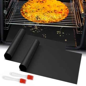 2 Pack Oven Mat - Heavy Duty Reusable Non-Stick Oven Liner for Kitchen