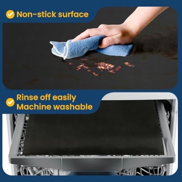 Oven Liners - Reusable Heavy Duty Non-Stick Oven Mats 2 Pack