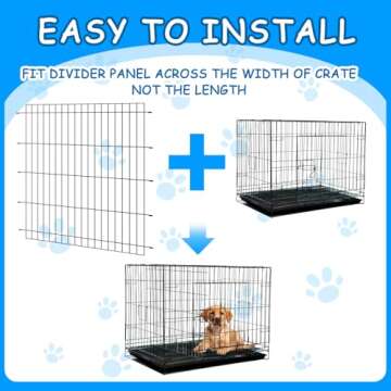 Tandefio Dog Crate Divider Panel for Pets (2 Pcs)