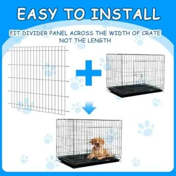Tandefio Dog Crate Divider Panel for Pets (2 Pcs)