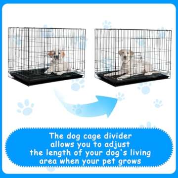 Tandefio Dog Crate Divider Panel for Pets (2 Pcs)