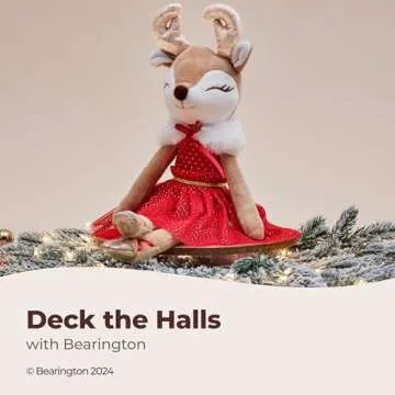Bearington Collection Noella Plush Reindeer Ballerina Doll, 16.5 Inch