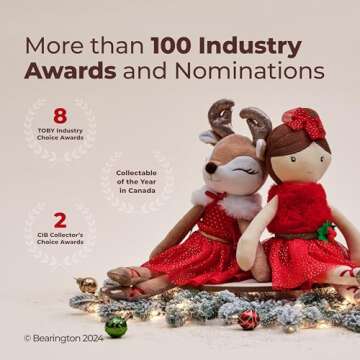 Bearington Collection Noella Plush Reindeer Ballerina Doll, 16.5 Inch