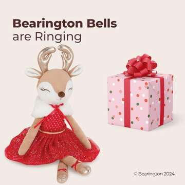 Bearington Collection Noella Plush Reindeer Ballerina Doll, 16.5 Inch