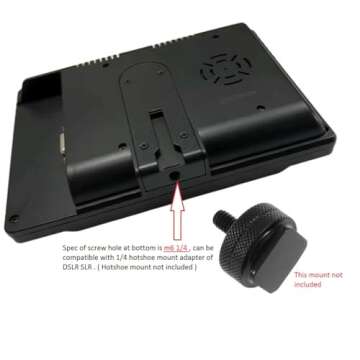 7 inch Small HDMI VGA AV RCA Monitor 1080P Second Screen for PC /Security System /Game Console; IPS 1024X600 Pixels; 60HZ; Built in Loud Speakers & Earphone Jack; 12V USB Power Cable for Portable Use