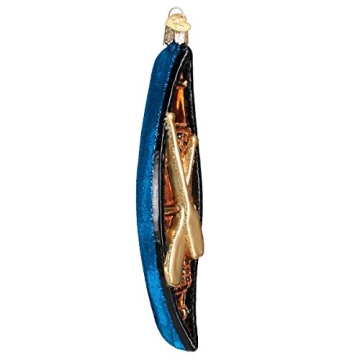 Canoe Glass Blown Ornament - Unique Christmas Decor
