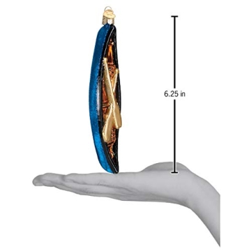 Canoe Glass Blown Ornament - Unique Christmas Decor