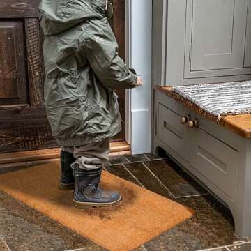 IRONGATE Coco Coir Doormat - 2 Pack - Non Slip Heavy Rubber Back Dirt Trapping Welcome Rug - Easy Cl...