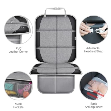 Meolsaek Car Seat Protector with Non-Slip Backing