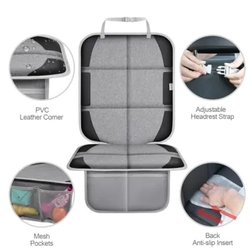Meolsaek Car Seat Protector with Non-Slip Backing