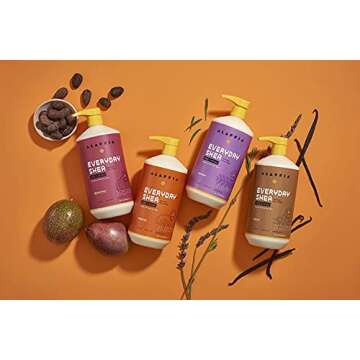 Alaffia EveryDay Shea Body Wash Bundled with Shea Body Lotion for Normal to Very Dry Skin, Moisturizes and Cleanses, with Fair Trade Shea Butter, Coconut Oil, Lavender, 2-16 fl oz Bottles