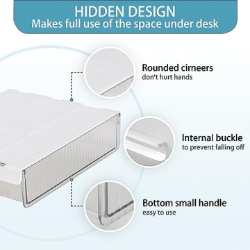 Under Desk Storage Drawer Organizer for Clutter-Free Workspace
