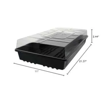 10 Each - Heavy Duty 1020 Trays with Humidity Dome NO Holes for Seed Starting