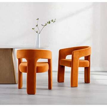 Stylish Velvet Modern Dining Chairs, No Assembly Needed