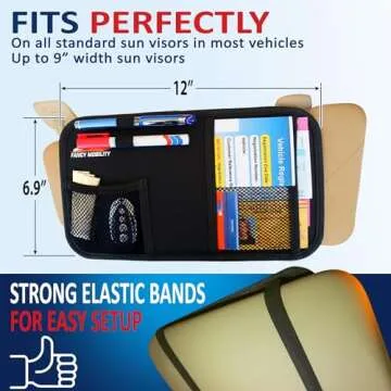 Fancy Mobility Car Sun Visor Organizer with 5-Year Warranty