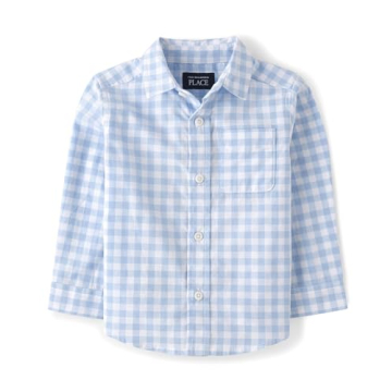 Children's Place Toddler Poplin Button Down Shirt for 9-12 Months