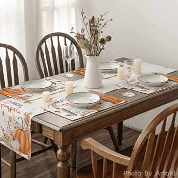 Artoid Mode Fall Placemats Set of 4 for Dining Decoration