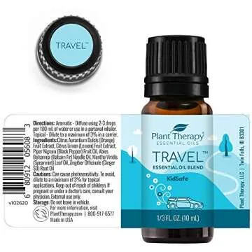 Plant Therapy Rose Gold Portable Diffuser Travel Pack, includes The Travel Essential Oil Blend 10 mL (1/3 oz) 100% Pure, Undiluted, Natural Aromatherapy, Therapeutic Grade