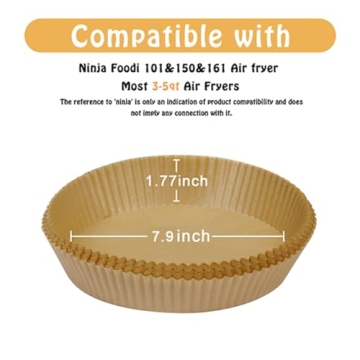 Air Fryer Liners for Ninja Air Fryer - 100 Pcs