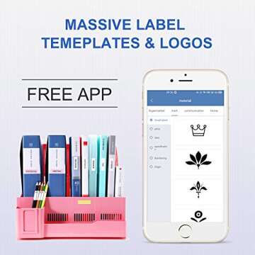 NIIMBOT D11 Label Maker Machine All-in-One Handheld Rechargeable Label Printer Wireless Connection with Smartphone for Office Home Organization No Ink Consumption