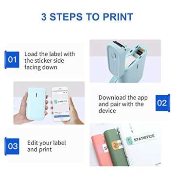 NIIMBOT D11 Label Maker Machine All-in-One Handheld Rechargeable Label Printer Wireless Connection with Smartphone for Office Home Organization No Ink Consumption