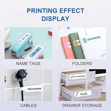 NIIMBOT D11 Label Maker Machine All-in-One Handheld Rechargeable Label Printer Wireless Connection with Smartphone for Office Home Organization No Ink Consumption