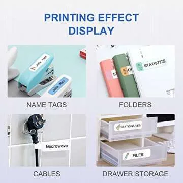 NIIMBOT D11 Label Maker Machine All-in-One Handheld Rechargeable Label Printer Wireless Connection with Smartphone for Office Home Organization No Ink Consumption