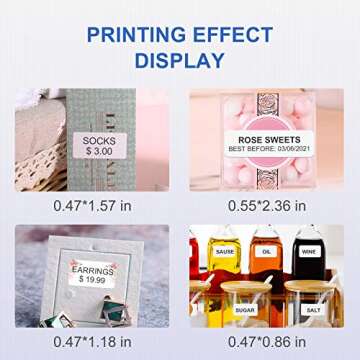 NIIMBOT D11 Label Maker Machine All-in-One Handheld Rechargeable Label Printer Wireless Connection with Smartphone for Office Home Organization No Ink Consumption