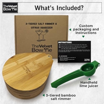 Premium Margarita Salt Rimmer Set with Lime Juicer