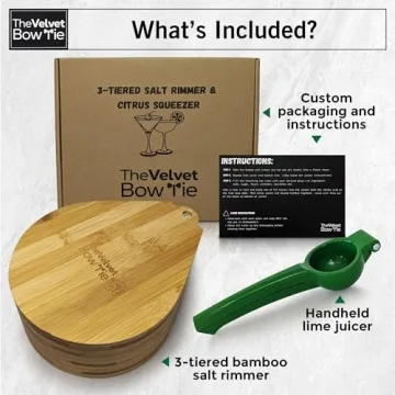 Premium Margarita Salt Rimmer Set with Lime Juicer